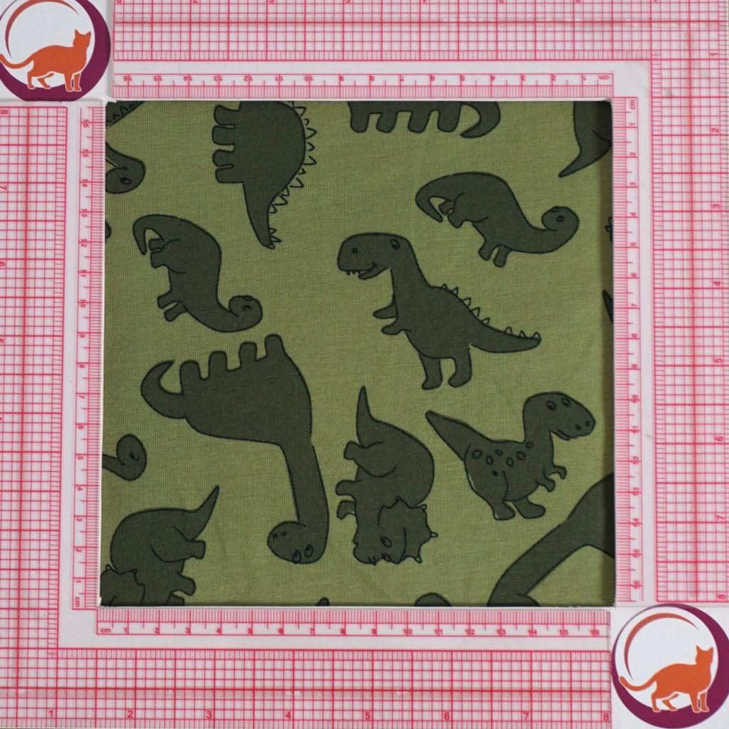 Baumwolljersey Dinosauerier grün